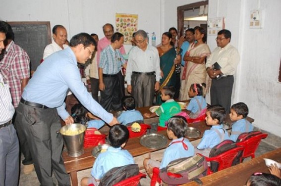 Mid-day meal program begins at Agartala Municipal School